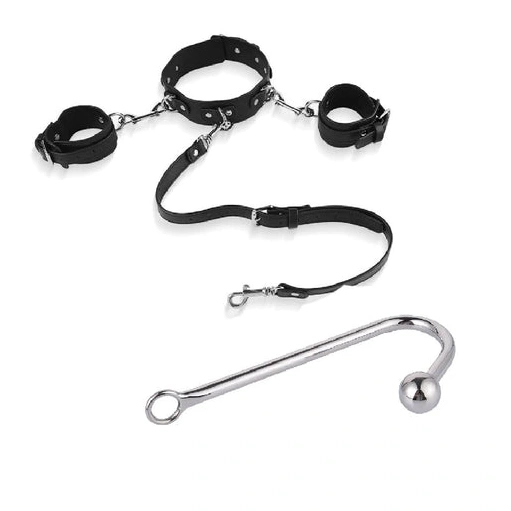 Elegant Hook Anal Cuffs 5334 Beaded and with Collar 0315